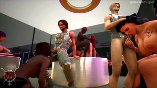 Wild Orgy Fucking Strippers