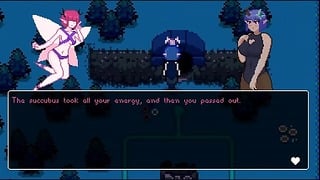 Doki Doki Tri-Line Hentai Nsfw Game Ep.2 Lovely Lesbian Succubus Not So Romantic Sex