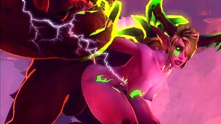 Tauren Wildly Fucks Night Elf Pussy