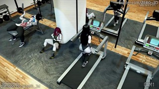 Three Times the Workout [female X Futa] Sfm