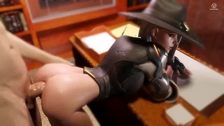 Overwatch Ashe Takes Hard Anal in Doggystyle