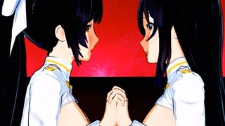 Atago and Takao Threesome: Busty Anime Fuck Fest with Creampies