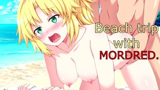 Mordred and Quetzalcoatl creampie countdown on the beach