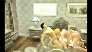 Chubi Boy Gangbanged and Filled in Ass and Mouth