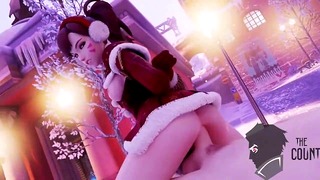 D.Va’s Christmas Anal Pleasure with Big Cock