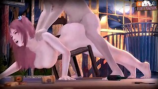 Busty Honoka Takes It Deep From Behind In 3D