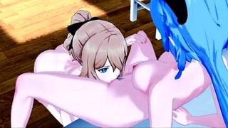 Jean Devours Ganyu’s Pussy in Steamy Hentai
