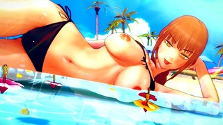 Makima Takes It Hard on the Beach