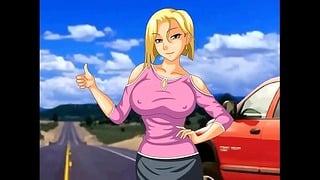 Blonde Milf Fucks Gamer After Car Breakdown