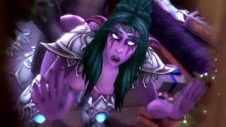 Monsters Destroy Sally and Tyrande in 3D WoW Fuck Fest