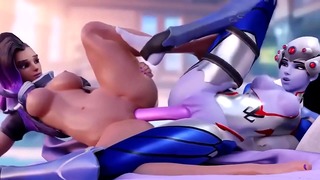 Naughtiest Overwatch Babes Ride and Fuck Hard