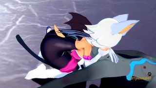 Sonic Fucks Rouge the Bat with Huge Cock in Animal Crossing Hentai