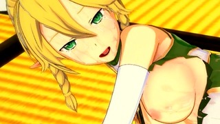 Leafa Takes It Hard in 3D Anime Action