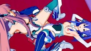 Tsubasa and Maria’s Lesbian Hentai Fuck Fest