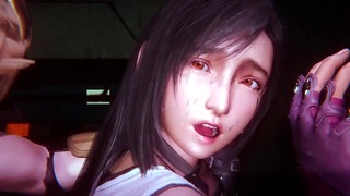 Tifa’s Passionate Encounter in the Moonlit Parking Lot