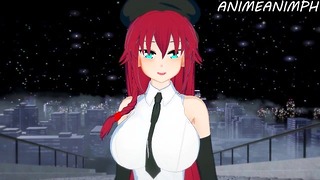 Busty Redhead Takes Hard 3D Hentai Creampie
