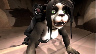 Wolf Fucks Panda Girl’s Tight Ass in SFM Anal Scene