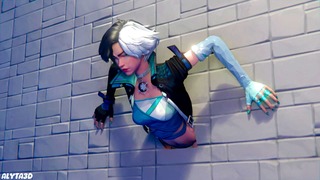 Luna Snow gets Stuck