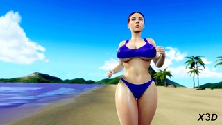 Black Widow beach running