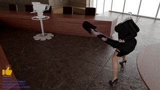 [Boldfinger42] Marvel Black Widow as her own Horse Cock (music version)