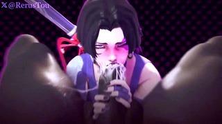 Psylocke Deepthroats King Tchalla