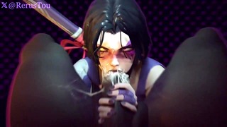 Psylocke Deepthroats King Tchalla (Sound Update)