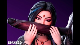 Raven’s Sushi Sniff With Venom [Spank3D]