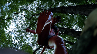 Giantess Karlach Stomping Kratos! [Animation]