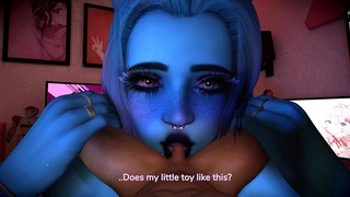 Giantess Forced Blowjob by Cute Succubus