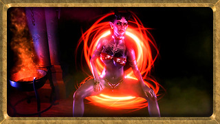 Charming lustful succubus seduces you into sex with unholy ritual dance