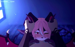 Femboy sucked off by Succubus