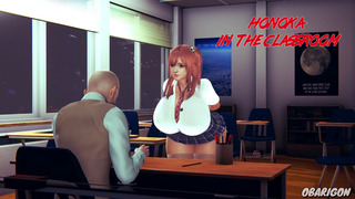 Honoka in the classroom.