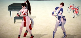 Mai Shiranui and Kasumi DOA dancing