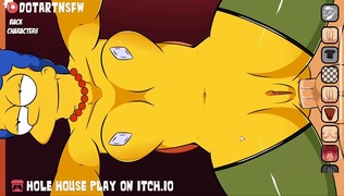 Marge Simpsons Bent Over Dripping Creampie – Hole House