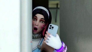 d.va catches sombra with a fan