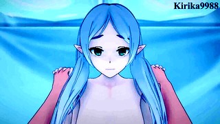 Frieren and I have intense sex in the bedroom. – Sousou no Frieren POV Hentai
