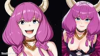 Sousou no Frieren hentai anime – big tits Aura on top animation by toonfunpool