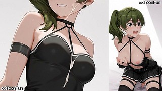 Frieren,Sousou no Frieren hentai animation – Ubel DIY SOLO Big Tits Job