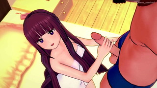 Fern wants sex and continue training wearing only a tight towel (adult Fern)