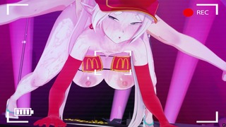 Frieren Mcdonalds outfit hentai animation