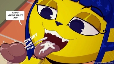 Futa Ankha Sucks off Isabelle for some Money